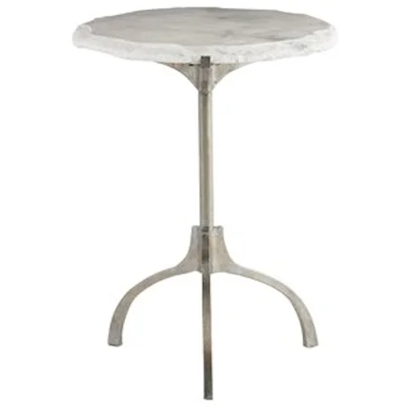 Chairside Table with Alabaster Stone Marble Top